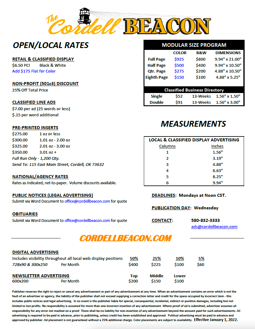 Cordell Beacon Rates
