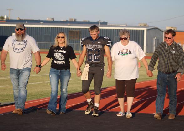 Senior Cale McCoy, son of Jim Hines and Shannon Kirby