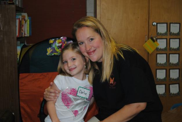 Mrs. Lindsey and young Carlie Banks. Photo by Cindy Banks