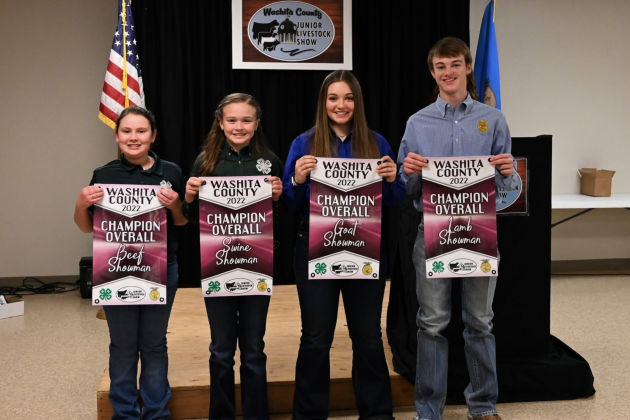 Left to right: Delainee Moore, Sayde Allen, Madison Church, Colt Randall.
