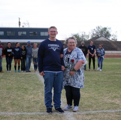 Samuel Thomas, escorted by Kelley Thomas