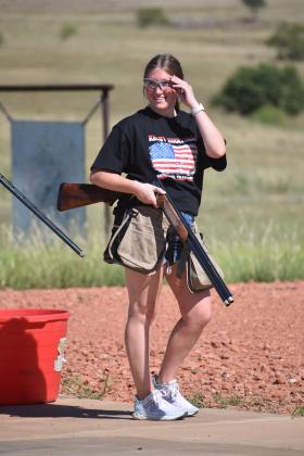 Carlie Banks at the 6th Annual Kelby Eddleman Memorial Trapshoot in Shamrock, TX. Photo by Charlinda Ogle