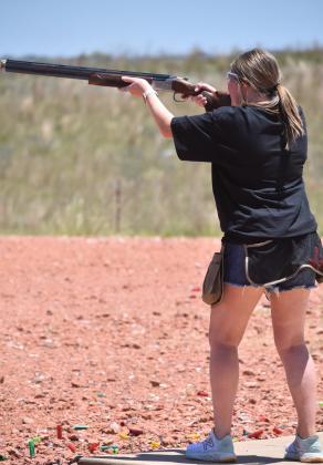 Carlie Banks at the 6th Annual Kelby Eddleman Memorial Trapshoot in Shamrock, TX. Photo by Charlinda Ogle