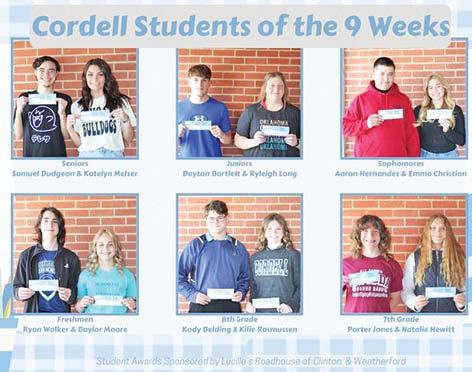 Cordell Students of the 9 Weeks