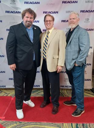 ‘Reagan’ Oklahoma Red Carpet Premiere with (from left) Director Sean McNamara, Visual Effects Producer Chris Hoyt, and Producer John Sullivan