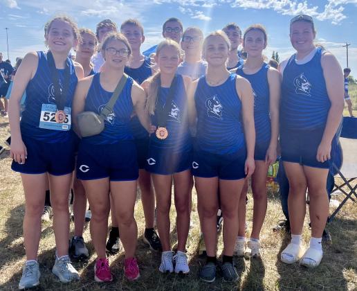 Group photo by Buddy Holman - Back row left to right:  Jaxon Jones, Eathan Fenning, Daniel Harjo, Jacob Vela, Zack Dobbs. Middle row left to right: Ellie Yeager, Easton Wall, Coach Horn, Mackenzie Rich, Emma'Leigh Holman.Front row left to right: Calliy Walker, Lacey Meyer, McKinley Moore, Baylor Moore. Not pictured: Rylee Larsen, Brylie Reeves.