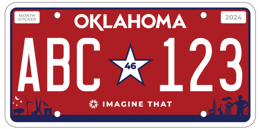 Oklahoma Unveils the New Iconic Oklahoma License Plate