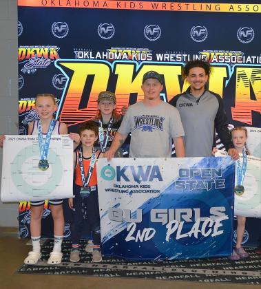Vera Burch, Hunter Larsen, Tyson Dickerson, Coach Josh Dickerson, Caleb Edwards, and Preslie Dickerson. Photo courtesy of Rachel Dickerson.