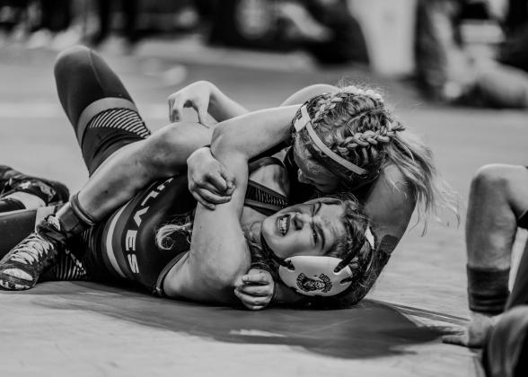 Baylor Moore competing against her opponent - Photo by Anjelica Newcomer