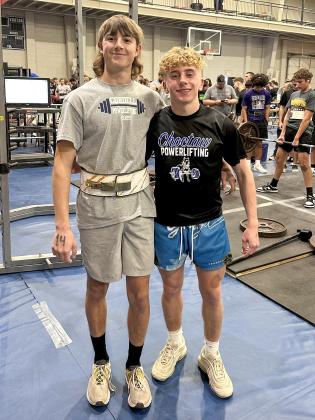 Jaxon and friend Ashton Jones of Choctaw at State. Photo courtesy of Becca Jones
