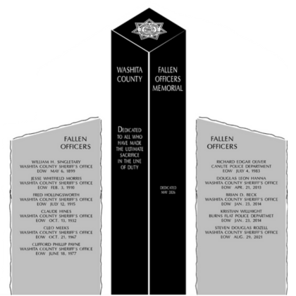 Washita County Sheriff’s Office raising funds for monument