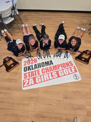 Girls' Golf State Champions! Photo courtesy of Head Coach JJ Williams