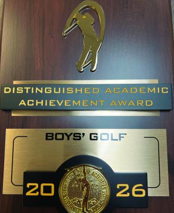 Boys golf team won the Distinguished Academic Achievement award