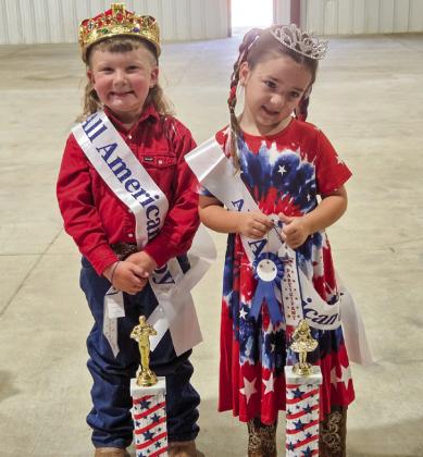 Hillbilly Fireworks All-American Boy and Girl contest winners Toby Bookout and Clara Huntzinger
