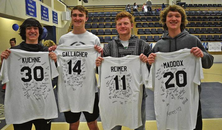 Members of the girls and boys basketball teams hosted a District T-Shirt signing celebration last week ahead of the district games. PHOTOS BY CHARLINDA MADDOX OGLE