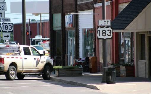 This photo of the front of J &amp;amp; D’s Bargains, taken Sept. 26, 2019, shows several pieces of merchandise displayed for sale on the sidewalk in violaton of Cordell’s city code. Bob Henline | The Cordell Beacon