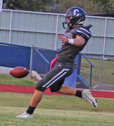 Senior Adden Zanghi punts the ball