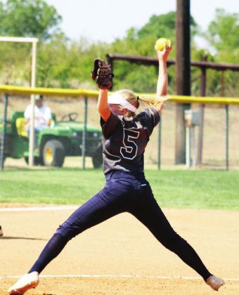 Senior Andrea Palmer throws a strike.