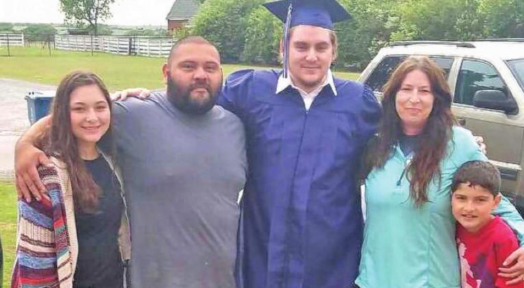 ABOVE: Jade and her family at her brothers graduation. L to R- Jade Gonzales, Bobby Gonzales, Anthony Scott, Cathy Gonzales, Christian Gonzales. AT RIGHT: McKenzy Isbell (Left) and Jade (Right) in their senior year. CONTRIBUTED PHOTOS