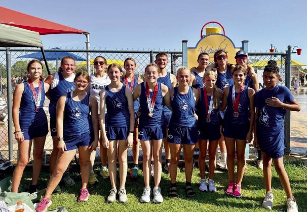 Front row left to right: Lacy Meyer, Ellie Yeager, Calliy Walker, Baylor Moore, McKinley Moore, Brylie Reeves, Garyn Menke, Mackenize Rich, Emma'Leigh Holman, Coach Julie Horn, Rylee Larsen, Jacob Vela, Daniel Harjo, Eathan Feening, Jaxon Jones. NP: Sack Dobbs