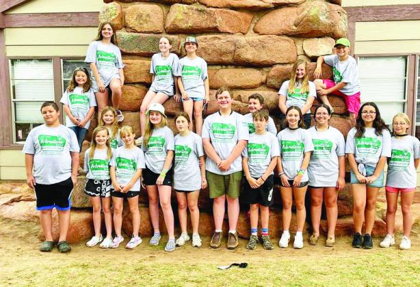 BELOW: Campers from Washita County 4-H enjoyed their week at camp