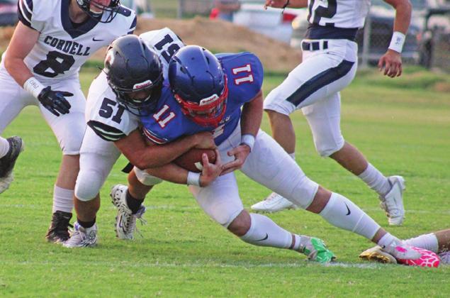 Blue Devils defeated by rival Burns Flat-Dill City Eagles
