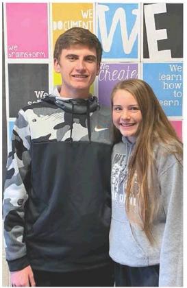 Sophomores Dawson Willard and Renee Javorsky. Photo courtesy of Sundy Walker.