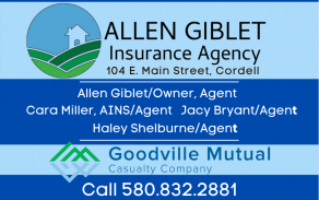 Allen Giblet Insurance Agency - ph. 580.832.2881