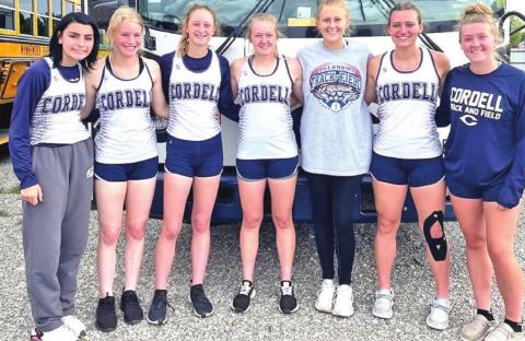 Blue Devil track girls are a winning team with two state qualifiers