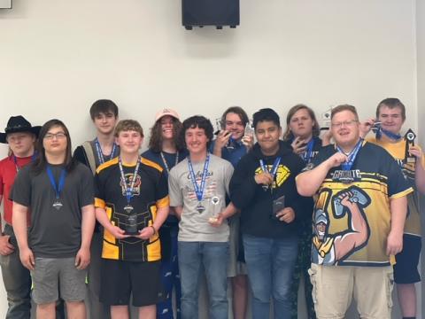 Back Row L-R: Aiden Smith, Slade Thrasher, Brance Pitzer, Zeke Snowder, Landon McKinley, Vince Drinnon Front L-R: Noah Thompson, Conagher Hardaway, Noah Jarnagin, Julio Montoya, (Coach Brian Morris) 