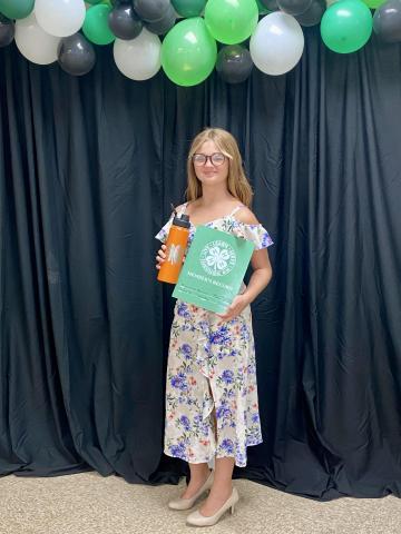 Francesca Bloomer, Cordell 4-H Club Meeting Reporter 