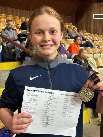 Baylor Moore 1st Place Hub City Middle School/JH Tournament Girls Division. Photo by Leigh Campbell