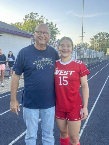 Coach Darrin Taylor and McKinsey Gray 