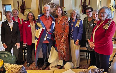 L-R: Pat Sides, Linda Stewart, Vera Williamson, Billy Diggs, Roberta Diggs, Ellena Womack, Robetha Fariss, Regent Kay Hagerman, Marci Grant