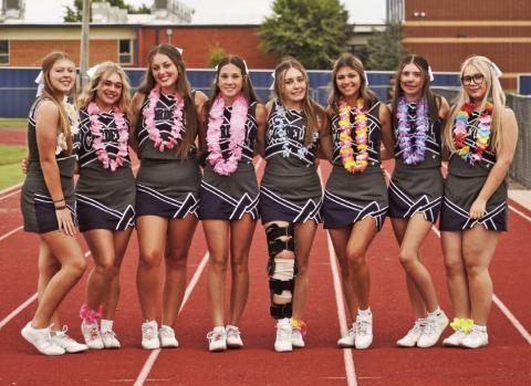 RIGHT: Cordell Cheer decked out in tropical flowers PHOTO BY CHARLINDA OGLE