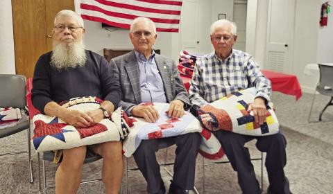 Quilts of Valor Foundation presents quilts to local veterans