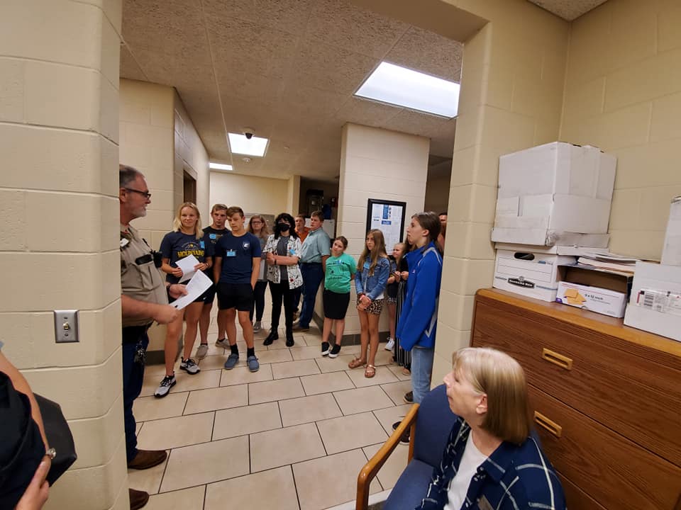 Students traveled via the Red River Transportation bus to the Washita County Justice Center.
