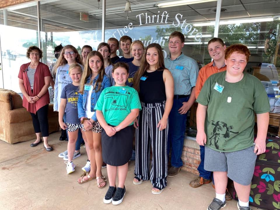Participants visited the Judah House thrift store and food bank.