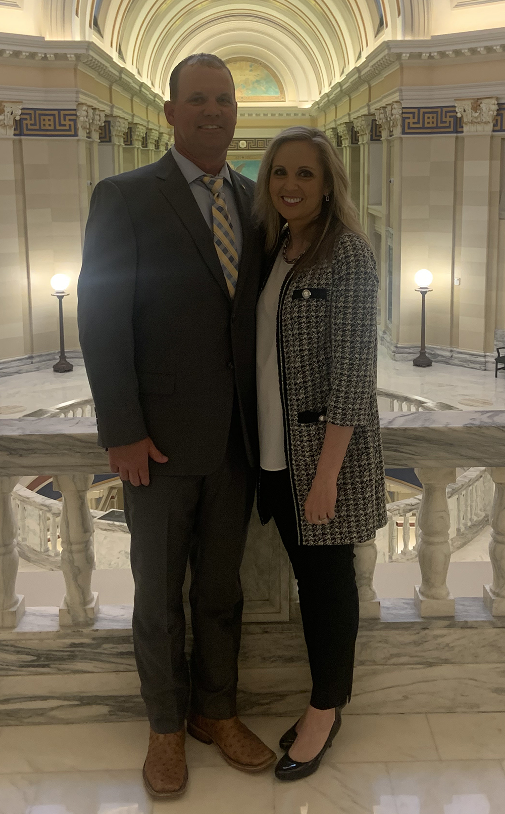 Nocona Cook alongside his wife Jordan Cook during the day of his confirmation. 