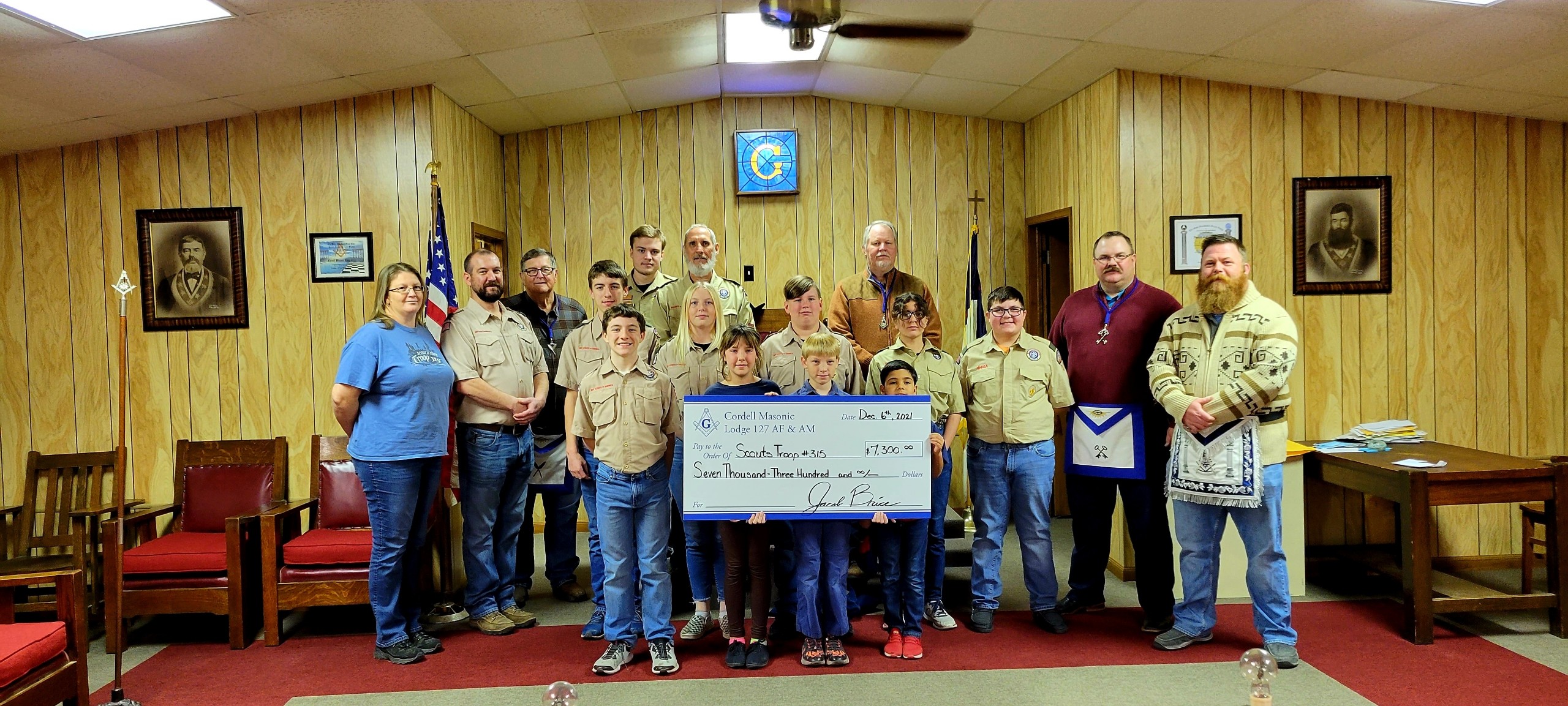 Masonic Lodge makes generous donations