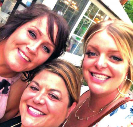 Jennifer, center, with friends Toni Lesley (left) and Kim Silman (right). CONTRIBUTED PHOTO