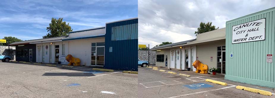 Canute City Hall has a new look after being painted last week. Joe’s Liquor Store was also painted due to being part of the same building.  
