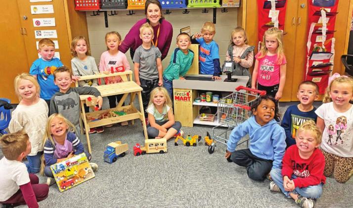 Pre-K teacher Morgan Trammell purchased play centers for her class with the grant she received.