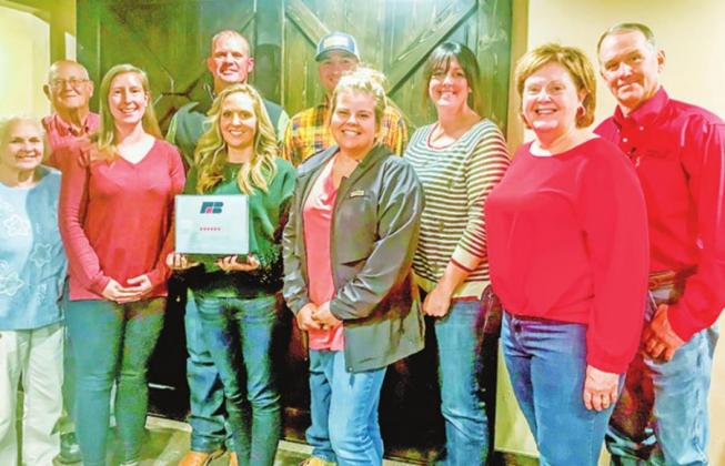 Farm Bureau Board members and Women’s Leadership Committee members from left include as follows: Lowayne and Jimmy Piercey, Julie Kliewer, Nocona and Jordan Cook, Kyle Harper, Maggie Johnson, Mackenzie Harper, Mary and Larry Peck. CONTRIBUTED PHOTO
