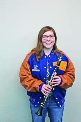 Gabby Giblet plays the clarinet and made All-State Band for the second straight year.