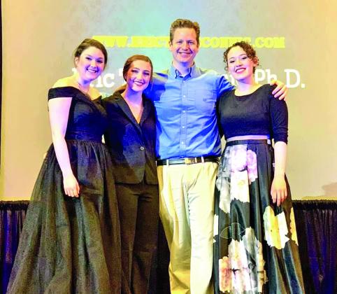 Elizabeth Edge after a performance of the Final Trio from Strauss’s Der Rosenkavalier. With Edge is Brianna Boyce, Dr. Robin Griffeath, and Alyssa Garcia.