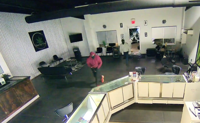 SECURITY CAMERA FOOTAGE COURTESY OF SWEET LEAF MEDZ