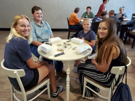 Program participants enjoy lunch at From Scratch Catering.