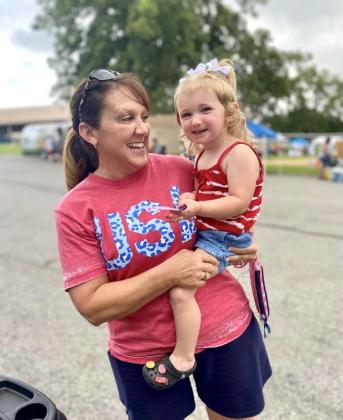Michelle Russell and granddaughter Kreidence are all smiles.