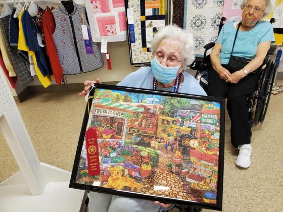 Jewell Pankhurt and her puzzle art. CONTRIBUTED PHOTO